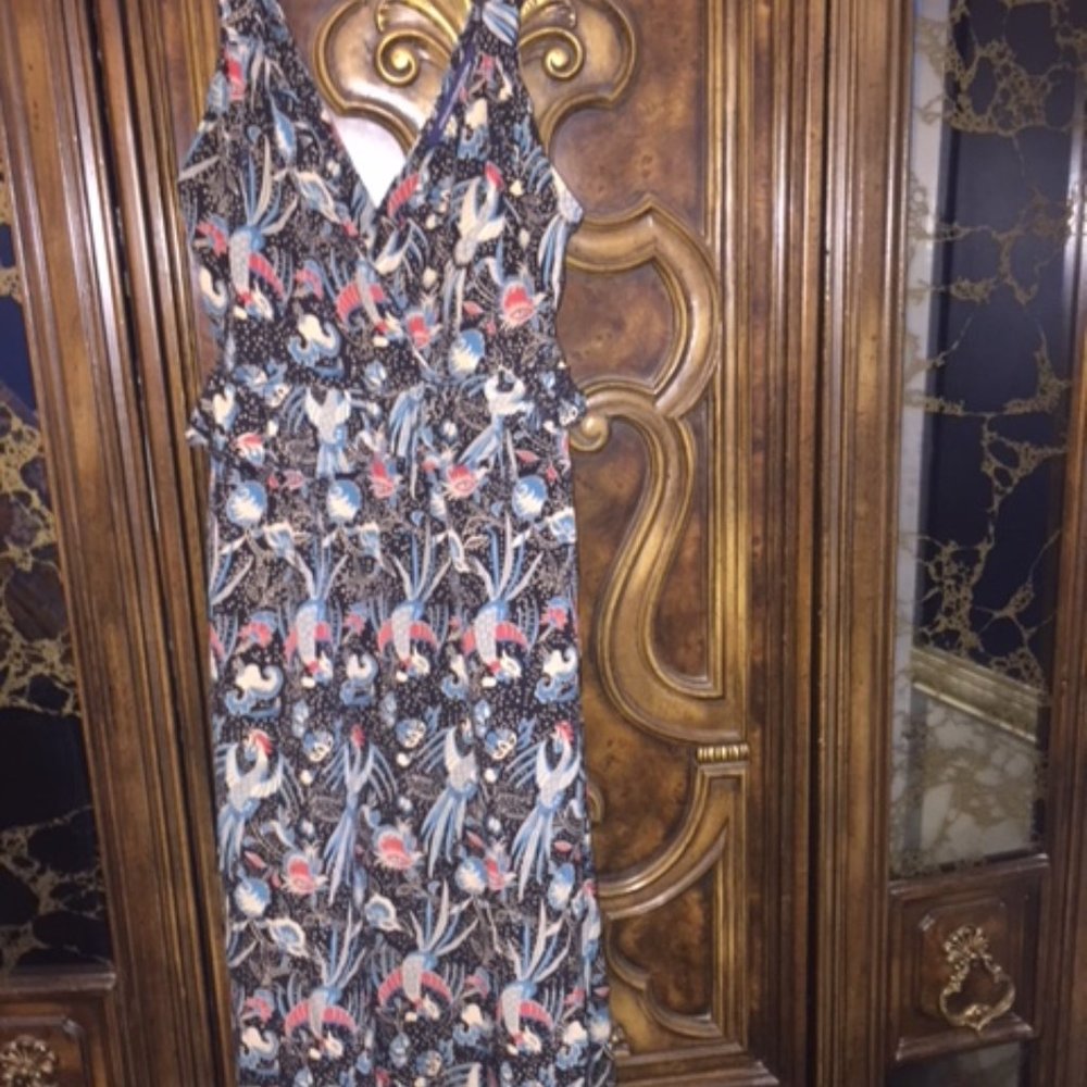 French Connection Silk Bird Dress